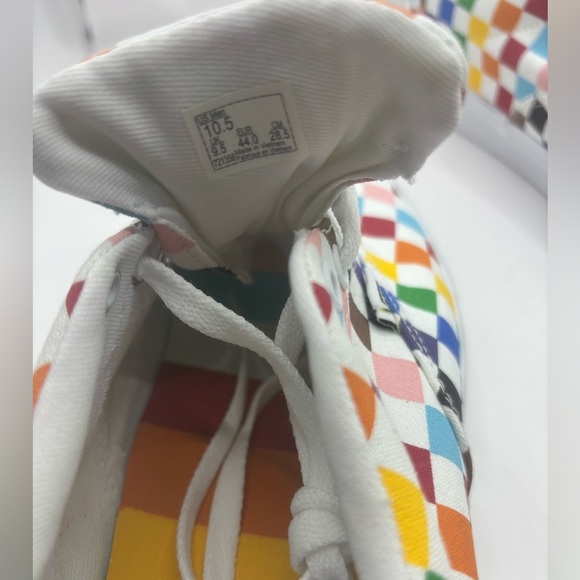 Vans Doheny Rainbow Checkerboard Lace Skate Shoes SZ 10.5 - Picture 7 of 8